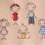 Stickdatei Strichmännchen Doodle Outline Set 196 - Sewando