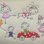 Stickdatei Strichmännchen Doodle Boy und Girl Set 196 - Sewando