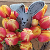 Stickdatei Eierhut Rahmen 10 cm x 10 cm, Ostern, Osterhase, Dekoration - Sewando