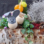 Stickdatei Eierhut Rahmen 10 cm x 10 cm, Ostern, Osterhase, Dekoration - Sewando