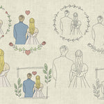 Stickdatei Hochzeit Brautpaar Line Art Set 949 - Sewando