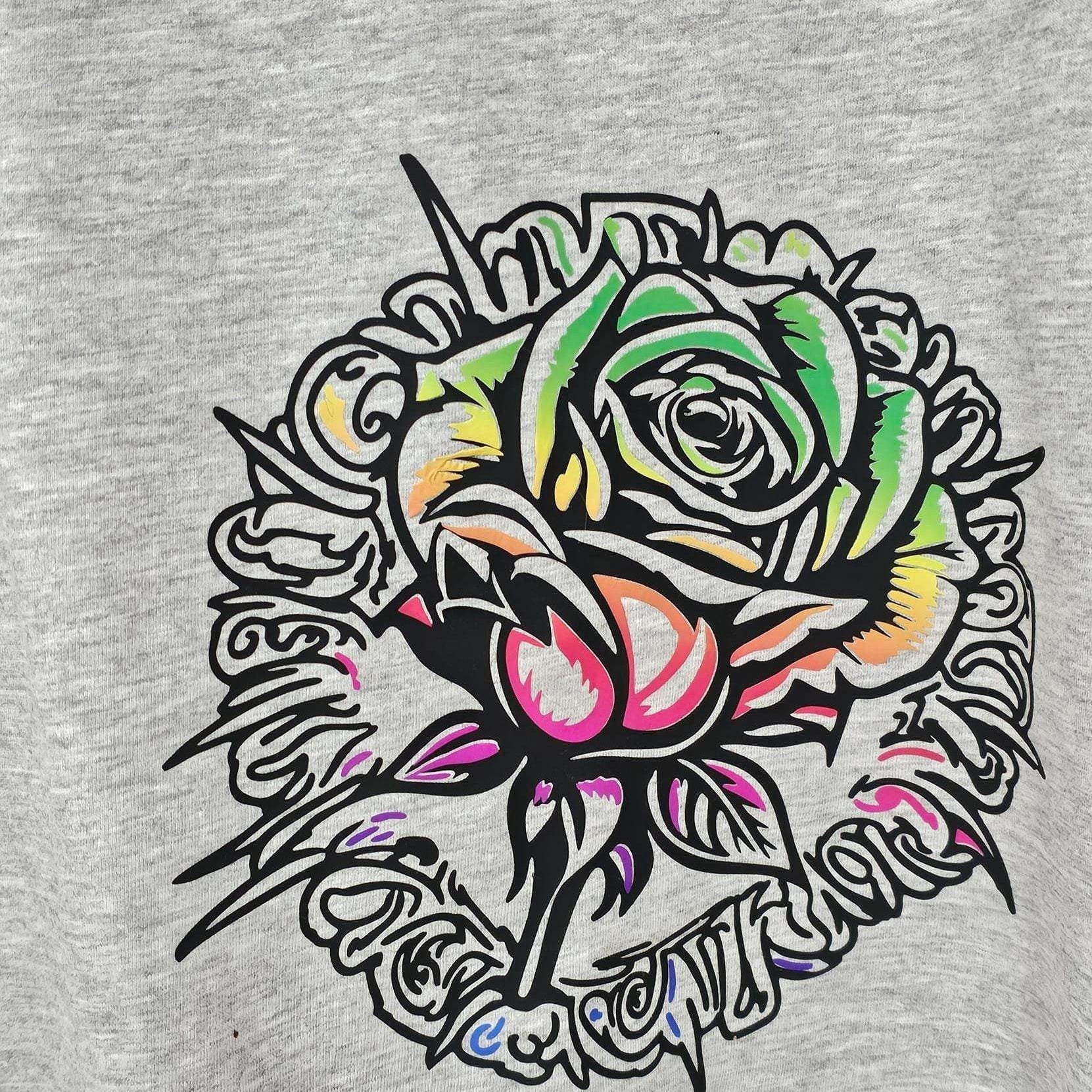 TATTOO FLOWER 1 2 oder 3 farbig, Plotterdatei, Laserdatei - Sewando