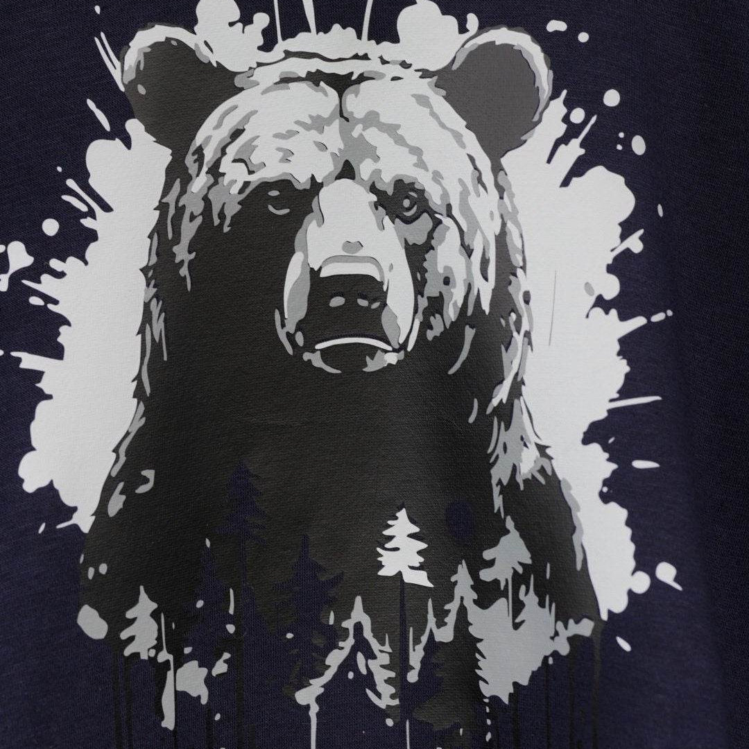der Bär - into the wild - in der Wildnis, Plotterdatei, Laserdatei - Sewando