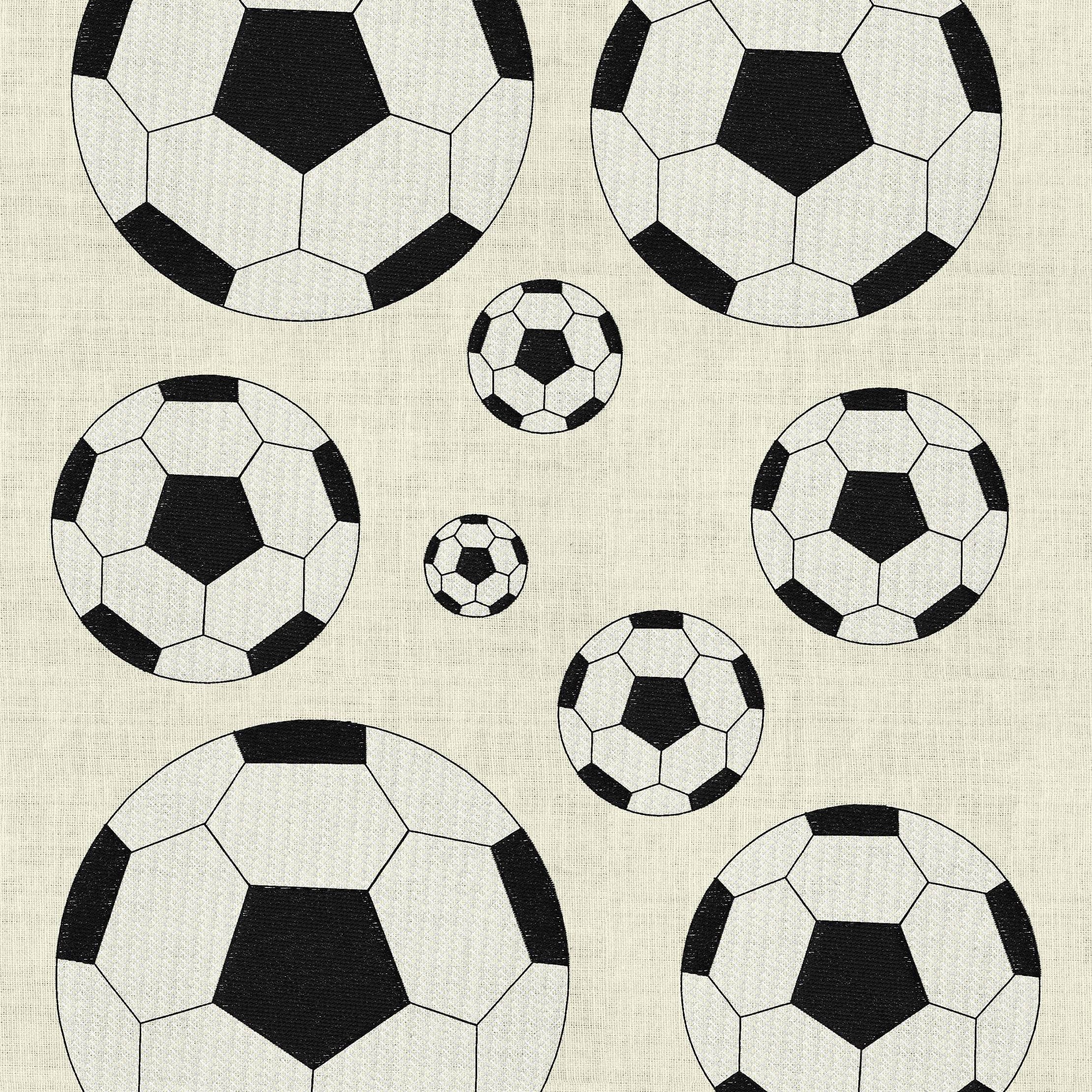 Stickdatei Fussball 9 Größen Set 960 Doodle - Sewando