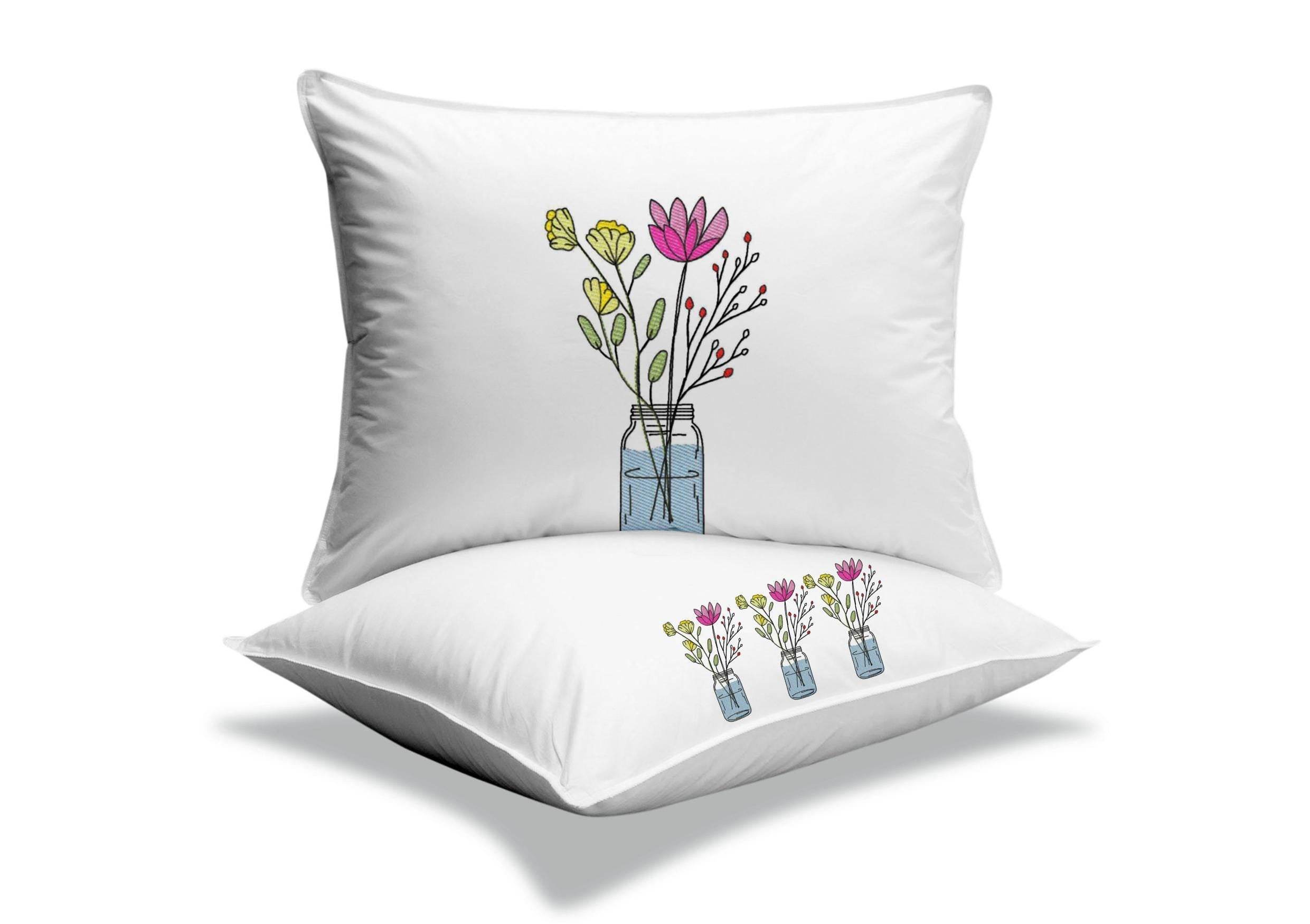 Stickdatei Blumenglas Nr. 1 in vier Größen, Sommer, Frühling, Wildblumen, Vase, Glas - Sewando