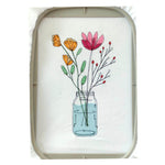 Stickdatei Blumenglas Nr. 1 in vier Größen, Sommer, Frühling, Wildblumen, Vase, Glas - Sewando
