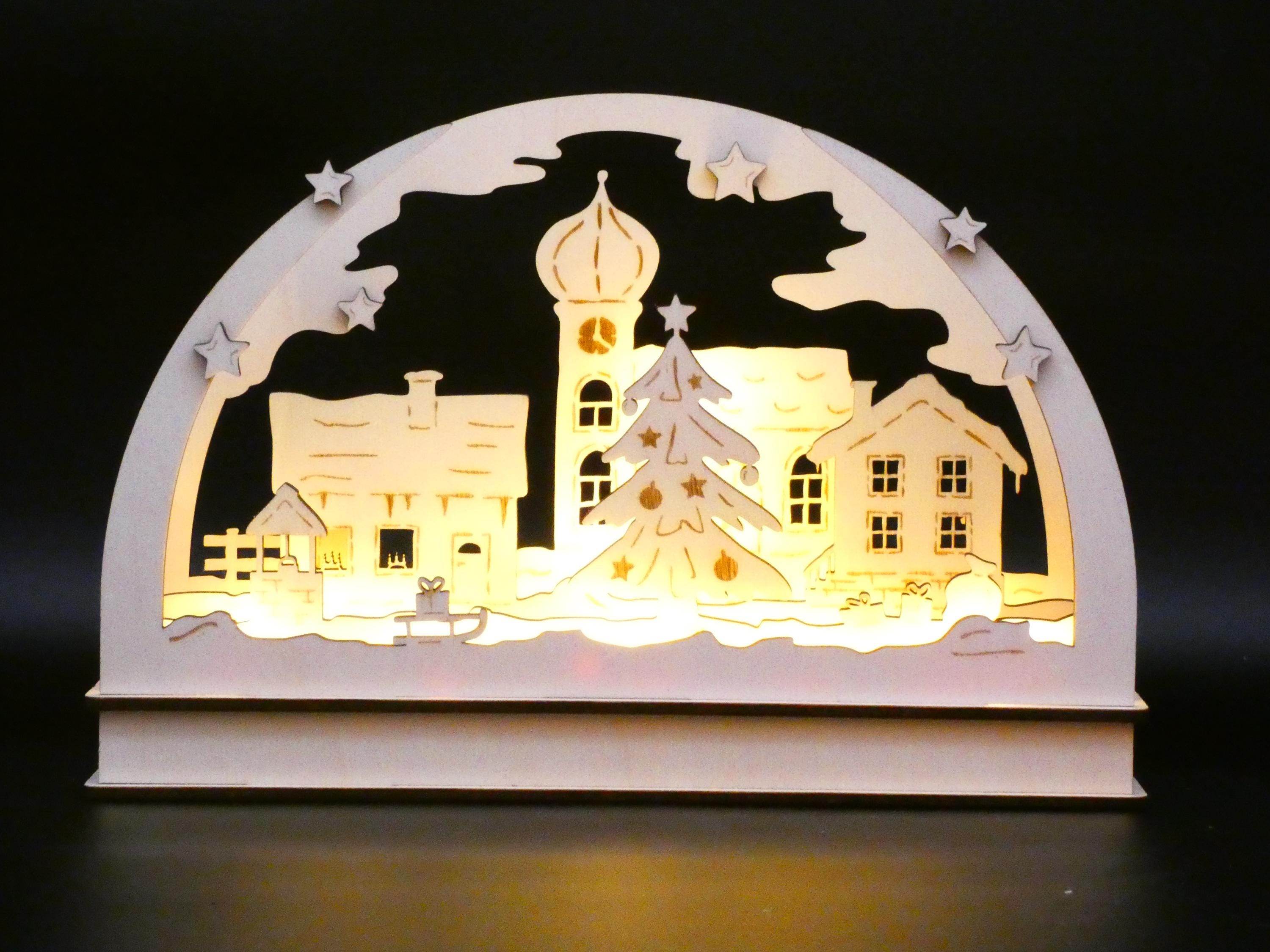 Lasercut-Datei SCHWIBBOGEN WEIHNACHTSDORF svg - Sewando
