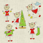 Stickdatei Strichmännchen Weihnachten Set 239 - Sewando