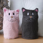 Katzen-Waschlappen Stickdatei ITH 13x18 Waschhandschuh Katze Geburt Geschenk Baby - Sewando
