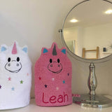 Einhorn-Waschlappen Stickdatei ITH 16x26 Waschhandschuh Geschenk Babyparty Anleitung in deutscher Sprache - Sewando