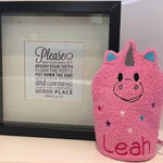 Einhorn-Waschlappen Stickdatei ITH 16x26 Waschhandschuh Geschenk Babyparty Anleitung in deutscher Sprache - Sewando