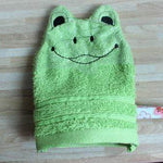 Frosch-Waschlappen Stickdatei ITH 13x18 Frosch Teich Garten Kinderwaschlappen Waschhandschuh - Sewando