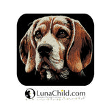 Stickdatei Beagle "Hailey" - realistisch - FÜR DUNKLE STOFFE