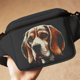 Stickdatei Beagle "Hailey" - realistisch - FÜR DUNKLE STOFFE