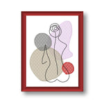 Stickdatei Frau Rücken, LineArt, Redwork, Silhouette, drei Größen - Sewando