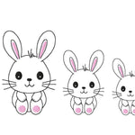 Stickdatei Hase, LineArt, Redwork, Silhouette, drei Größen, zwei Varianten - Sewando
