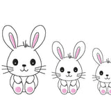 Stickdatei Hase, LineArt, Redwork, Silhouette, drei Größen, zwei Varianten - Sewando