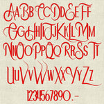 Stickdatei Schrift ca.55 mm Buchstaben Set 989 - Sewando