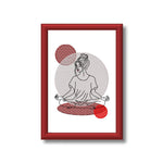 Stickdatei Yoga, LineArt, Redwork, Silhouette, drei Varianten - Sewando
