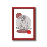 Stickdatei Yoga, LineArt, Redwork, Silhouette, drei Varianten - Sewando