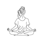 Stickdatei Yoga, LineArt, Redwork, Silhouette, drei Varianten - Sewando
