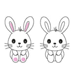 Stickdatei Hase, LineArt, Redwork, Silhouette, drei Größen, zwei Varianten - Sewando