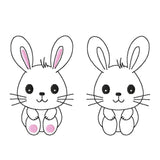 Stickdatei Hase, LineArt, Redwork, Silhouette, drei Größen, zwei Varianten - Sewando