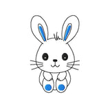 Stickdatei Hase, LineArt, Redwork, Silhouette, drei Größen, zwei Varianten - Sewando