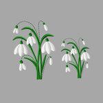 Stickdatei Schneeglöckchen in zwei Größen, Blume, Frühling, Sommer - Sewando