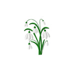 Stickdatei Schneeglöckchen in zwei Größen, Blume, Frühling, Sommer - Sewando