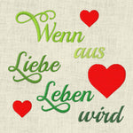 Stickdatei Wenn aus Liebe Leben wird 474 - Sewando