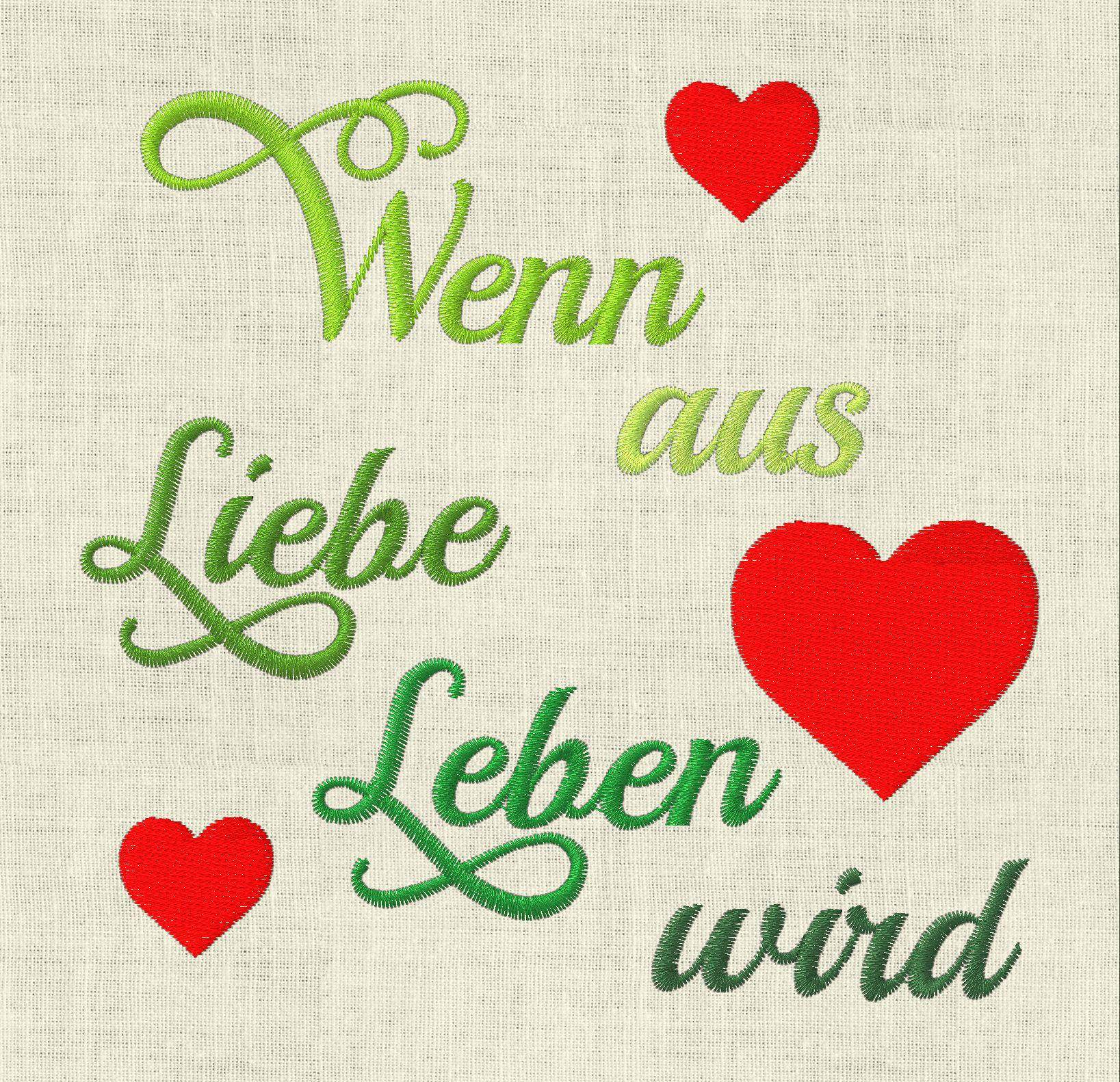 Stickdatei Wenn aus Liebe Leben wird 474 - Sewando