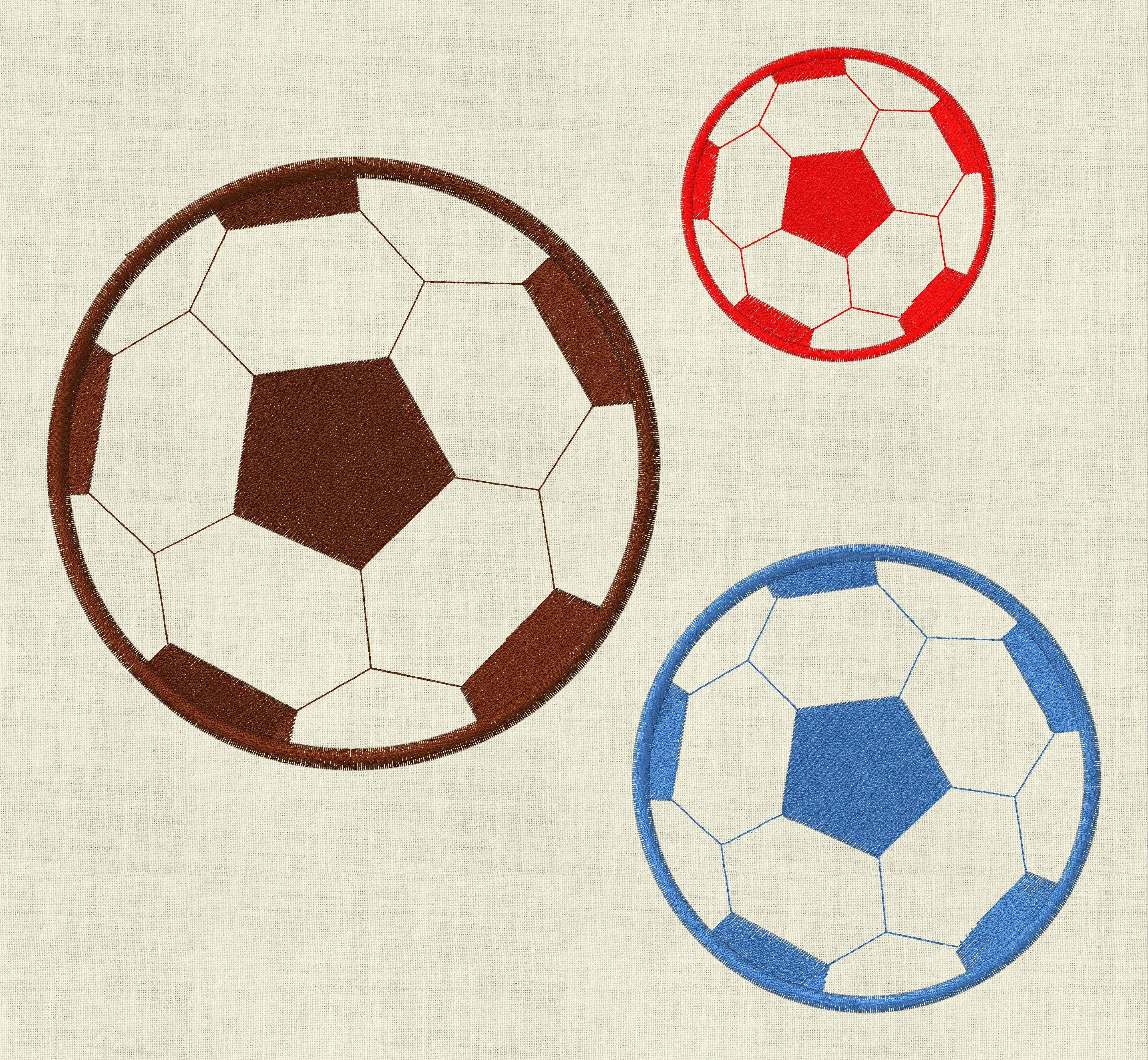 Stickdatei Fussball Applikation Set 182 - Sewando