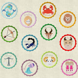 Stickdatei Button Sternzeichen Horoskop Set 251 - Sewando
