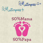 Stickdatei Mutterpass Set 620c Babyfüsse Herz Herzschlag - Sewando