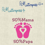 Stickdatei Mutterpass Set 620c Babyfüsse Herz Herzschlag - Sewando