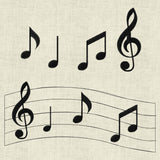 Stickdatei Musiknoten  Noten Set 165