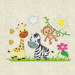 Stickdatei Giraffe Zebra Affe Taschenmotiv TM70 - Sewando