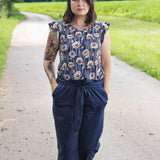 Stylishes Schnittmuster Hose Lexy (Gr. 34-52) mit modernem Schnitt, elastischem Bund und praktischen Tasche - Sewando