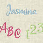 Stickdatei Sweet ABC Buchstaben Zahlen ca. 50mm Set 592 - Sewando