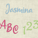 Stickdatei Sweet ABC Buchstaben Zahlen ca. 50mm Set 592 - Sewando