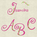 Stickdatei Monogramm Blume Buchstaben Alphabet Set 144 - Sewando