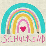 Stickdatei Einschulung Schulkind Regenbogen Set 635 - Sewando