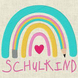 Stickdatei Einschulung Schulkind Regenbogen Set 635 - Sewando