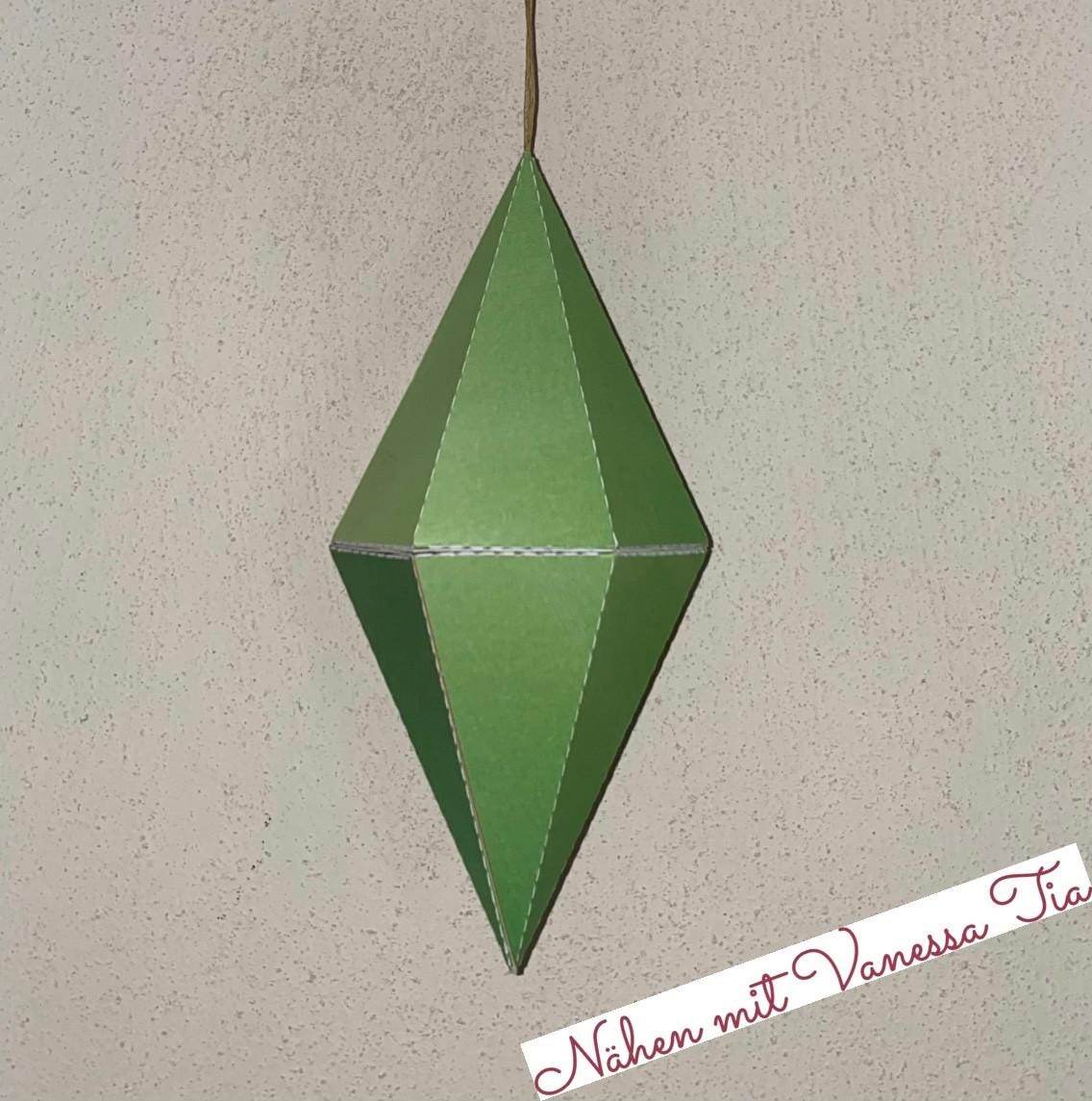 Plumbob Sims Faschingskostüm | Gefühlsdiamant Plotterdatei - Sewando