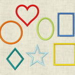 Stickdatei 21 Rahmen Applikation 3 Größen Set 396 - Sewando