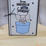 Einstecktasche Elefant - 3 Varianten Plotterdatei - Sewando
