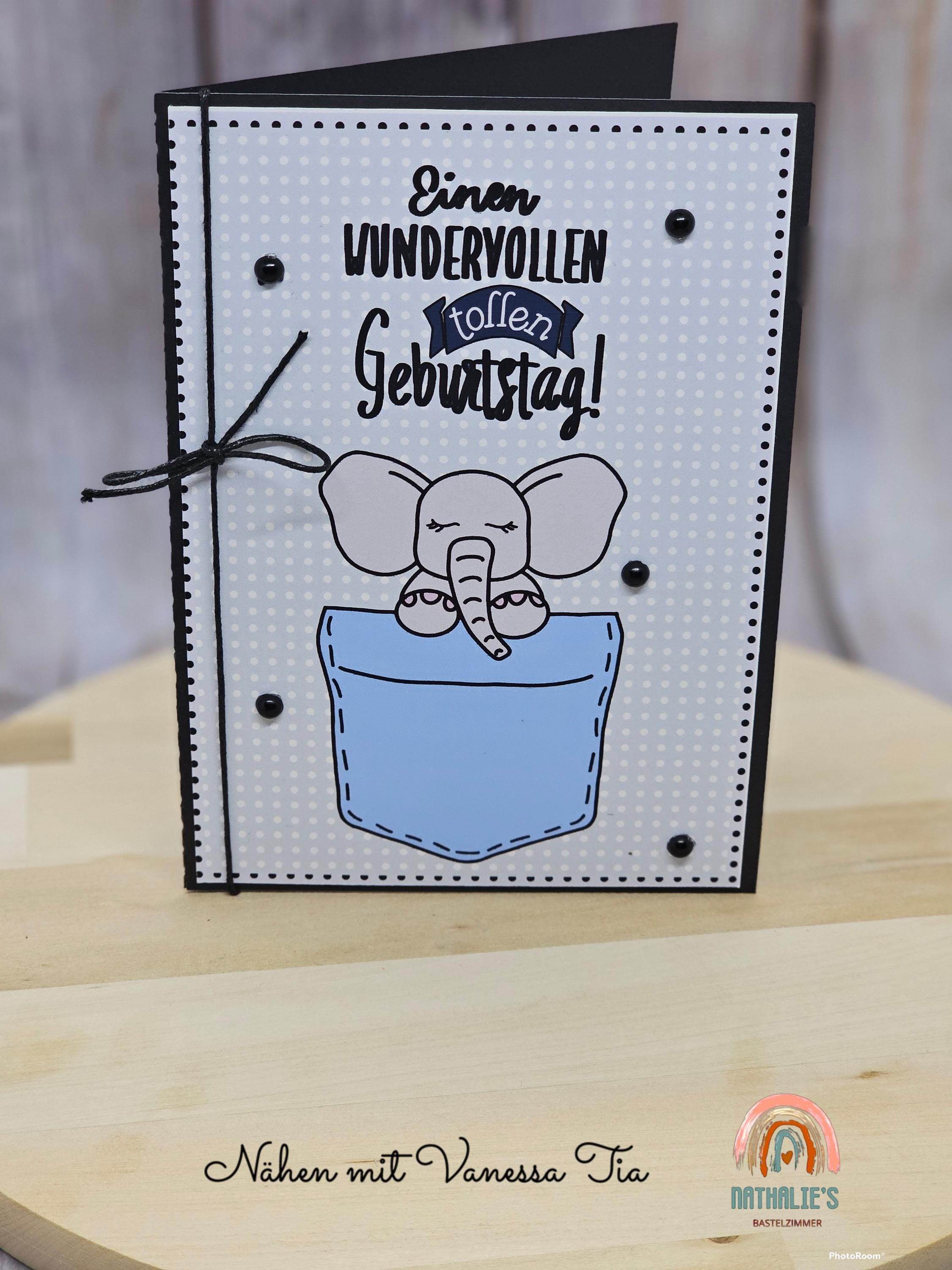 Einstecktasche Elefant - 3 Varianten Plotterdatei - Sewando
