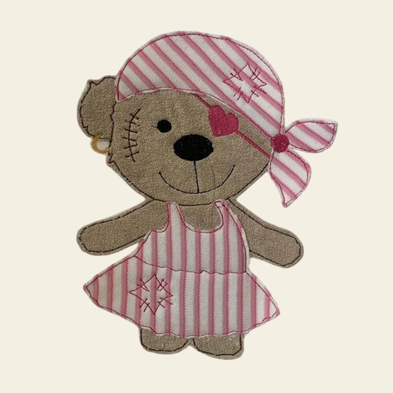 Stickdatei Doodle Teddy Pirat Applikation Set 751 - Sewando