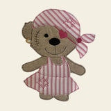 Stickdatei Doodle Teddy Pirat Applikation Set 751 - Sewando